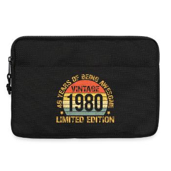 Vintage 1980 | 46th Birthday Limited Edition - Laptoptasche 13" - Schwarz - Vorne