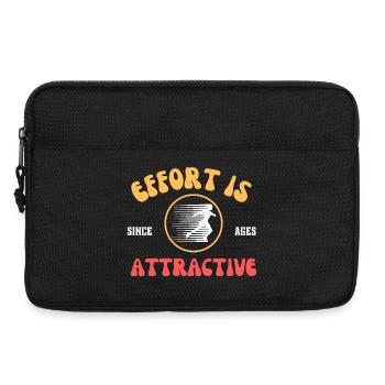 L’effort est attrayant - course à pied, gym, vêtements de sport - Sacoche pour ordinateur portable 13 pouces - noir - Devant