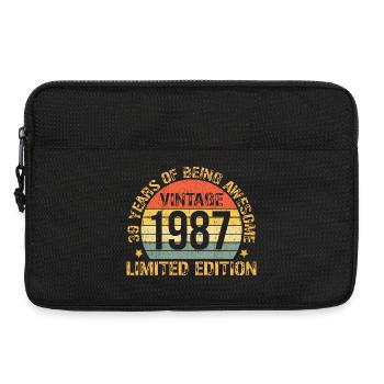 Vintage 1987 Motif d’anniversaire Édition Limitée - Sacoche pour ordinateur portable 13 pouces - noir - Devant