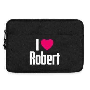 I Love Robert Pinkes Herz Ich liebe Robert - Laptoptasche 13" - Schwarz - Vorne