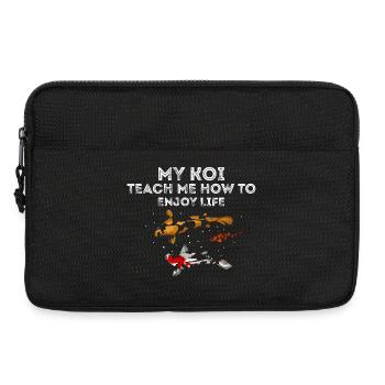 My Koi Teach Me How to Enjoy Life Peace Zen Humor - Laptoptasche 13" - Schwarz - Vorne