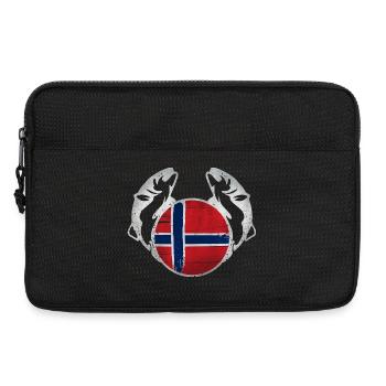 Norwegen Angeln - Laptoptasche 13" - Schwarz - Vorne