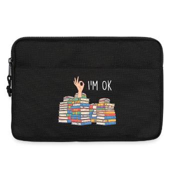 Ich bin okay lustige Minimalistische Bücherliebhaber-Stimmung - Laptoptasche 13" - Schwarz - Vorne