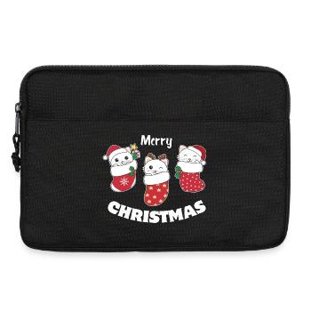  Süße Katzen in Weihnachtssocke zu Weihnachten - Laptoptasche 13" - Schwarz - Vorne
