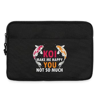 Les carpes koi me rendent heureux, tu n’es pas un grand fan d’humour. - Sacoche pour ordinateur portable 13 pouces - noir - Devant