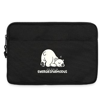 Süßer schlafender Eisbär im Energiesparmodus - Laptoptasche 13" - Schwarz - Vorne