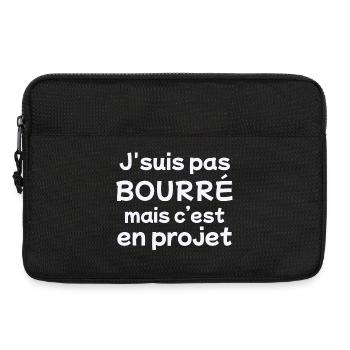 ivre, ivresse, alcool, buveur - Sacoche pour ordinateur portable 13 pouces - noir - Devant