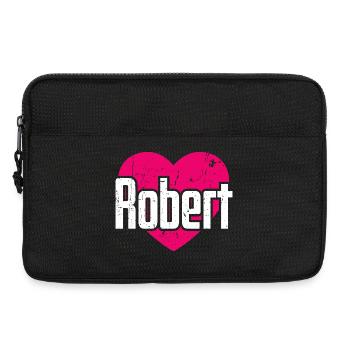 I Love Robert Pinkes Herz Ich liebe Robert - Laptoptasche 13" - Schwarz - Vorne