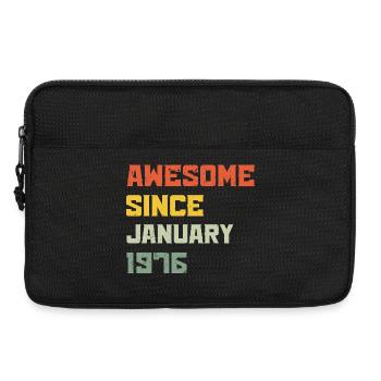 Awesome Since January 1976 Birthday Gift - Laptop bag 13" - black - Front