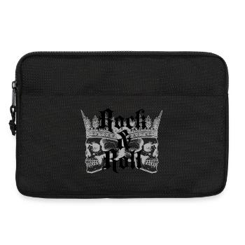 Rock and Roll Crown Skulls - Laptop bag 13" - black - Front