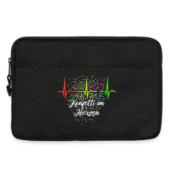 Konfetti im Herzen - Karneval im Blut - Köln - Laptoptasche 13" - Schwarz - Vorne