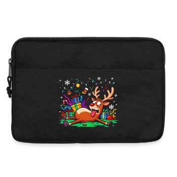 Christmas grouch reindeer funny annoyed exhausted - Laptop bag 13" - black - Front