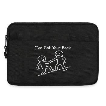 J’ai l’illustration de ta ligne de soutien arrière - Sacoche pour ordinateur portable 13 pouces - noir - Devant