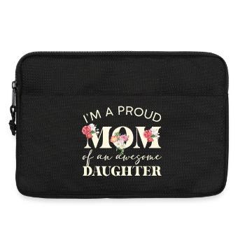 Maman fière Une grande fille - Sacoche pour ordinateur portable 13 pouces - noir - Devant