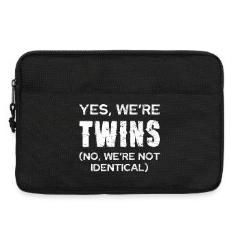 Twin joke: Not identical - Laptop bag 13" - black - Front