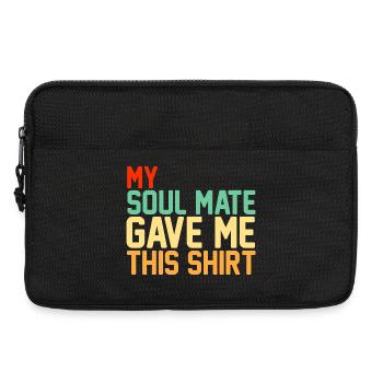 Mon âme sœur m’a offert ce couple de Saint-Valentin - Sacoche pour ordinateur portable 13 pouces - noir - Devant