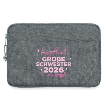 Grande Sœur Bébé Grosse 2026 - Sacoche pour ordinateur portable 13 pouces - gris chiné - Devant