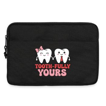 Paar zahnmedizinische Assistentin Zahnarzt - Laptoptasche 13" - Schwarz - Vorne