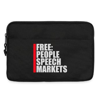 Marché de la liberté d’expression Peuple Libertarian Freedom Logo - Sacoche pour ordinateur portable 13 pouces - noir - Devant