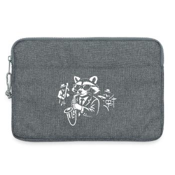 Sax raton laveur Jazz en costume - Sacoche pour ordinateur portable 13 pouces - gris chiné - Devant