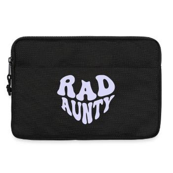 Retro Rad Aunty Heart – Cool Aunt (Custom Color) - Laptoptasche 13" - Schwarz - Vorne