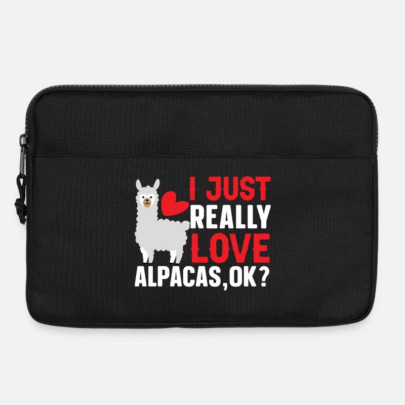 Ich liebe Alpakas einfach wirklich, okay? - Laptoptasche 13" - Schwarz