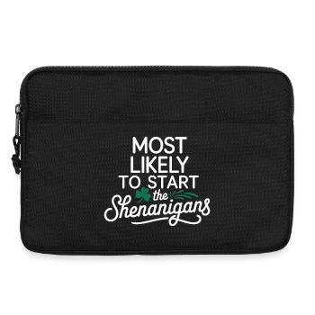 Am ehesten wird er Unfug anfangen - Laptoptasche 13" - Schwarz - Vorne