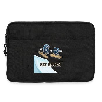67 Six Seven Meme Snowboarding Funny - Laptop bag 13" - black - Front
