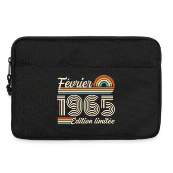 Born in February 1965 | 61st Anniversary - Laptop bag 13" - black - Front
