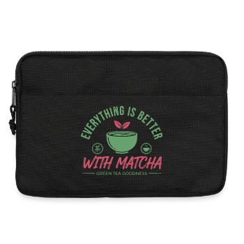 Everything Is Better With Matcha Green Tea - Laptoptasche 13" - Schwarz - Vorne