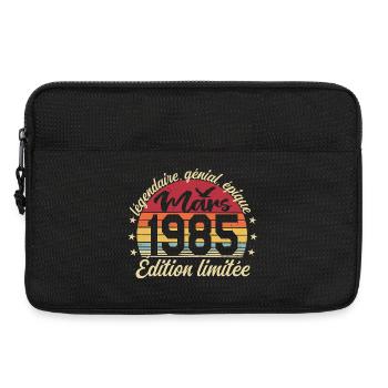 March 1985 41 Years Birthday Gift March 1985 - Laptop bag 13" - black - Front