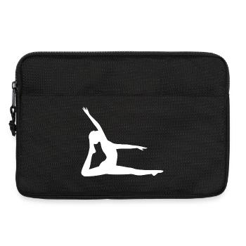 Yoga Silhouettes Blanches - Sacoche pour ordinateur portable 13 pouces - noir - Devant