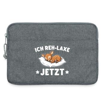 Je devrais lax maintenant - Jeu de mots drôle sur le cerf - Sacoche pour ordinateur portable 13 pouces - gris chiné - Devant