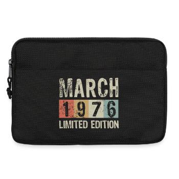 Limited Edition March 1976 Geburtstag Geschenk - Laptoptasche 13" - Schwarz - Vorne