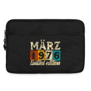 Limited Edition März 1976 Geburtstag Geschenk - Laptoptasche 13" - Schwarz - Vorne