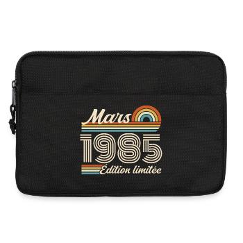 41. Geburtstagsgeschenk – Geboren im März 1985 - Laptoptasche 13" - Schwarz - Vorne