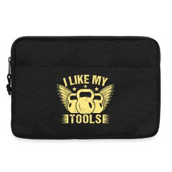 Fitness Fanatics I Like My Tools Calisthenics Gym - Laptoptasche 13" - Schwarz - Vorne