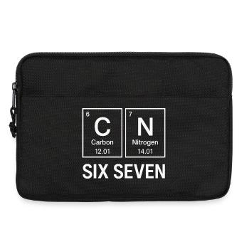 Six Seven 67 Meme Humor Elements Chemistry - Laptop bag 13" - black - Front