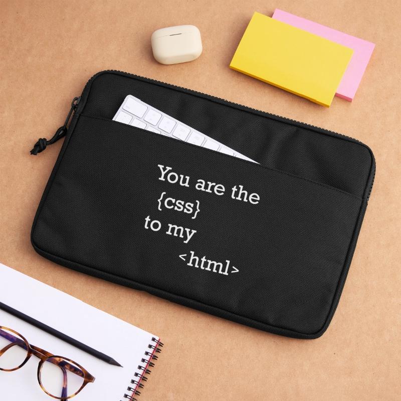 Funny programmer motif for web developers Laptop bag 13"