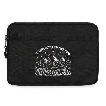 Wandern Camping Trekking Draußen Natur Berg - Laptoptasche 13" - Schwarz - Vorne