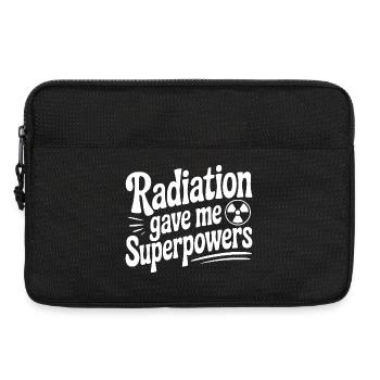 Strahlung hat mir Superkräfte gegeben - Laptoptasche 13" - Schwarz - Vorne