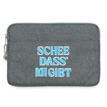 Selbstliebe auf bayerisch: Schee, dass mi gibt. - Laptoptasche 13" - Grau meliert - Vorne
