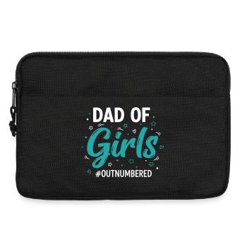 Papa fille dit Papa des filles - Sacoche pour ordinateur portable 13 pouces - noir - Devant
