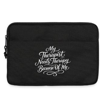 Meine Therapeutin braucht wegen mir selbst eine Th - Laptoptasche 13" - Schwarz - Vorne