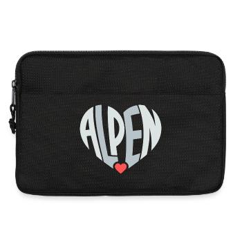 Alpine Heart Typography - Laptop bag 13" - black - Front