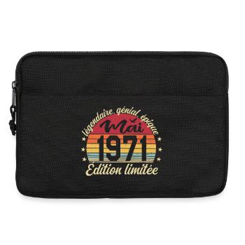 les légendes sont nées mai 1971 - Sacoche pour ordinateur portable 13 pouces - noir - Devant