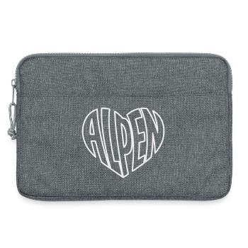 Alpen Herz - Laptoptasche 13" - Grau meliert - Vorne