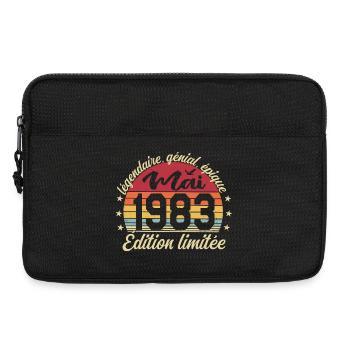 les légendes sont nées mai 1983 - Sacoche pour ordinateur portable 13 pouces - noir - Devant