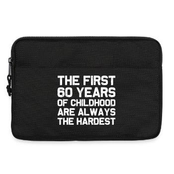 Die ersten 60 Jahre der Kindheit - Laptoptasche 13" - Schwarz - Vorne