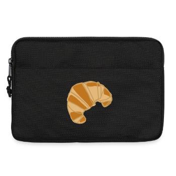 Illustration de croissant pour le petit-déjeuner - Sacoche pour ordinateur portable 13 pouces - noir - Devant